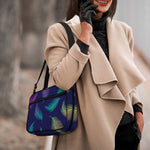 Colorful Feather Pattern Print Double Strap Bible Bag