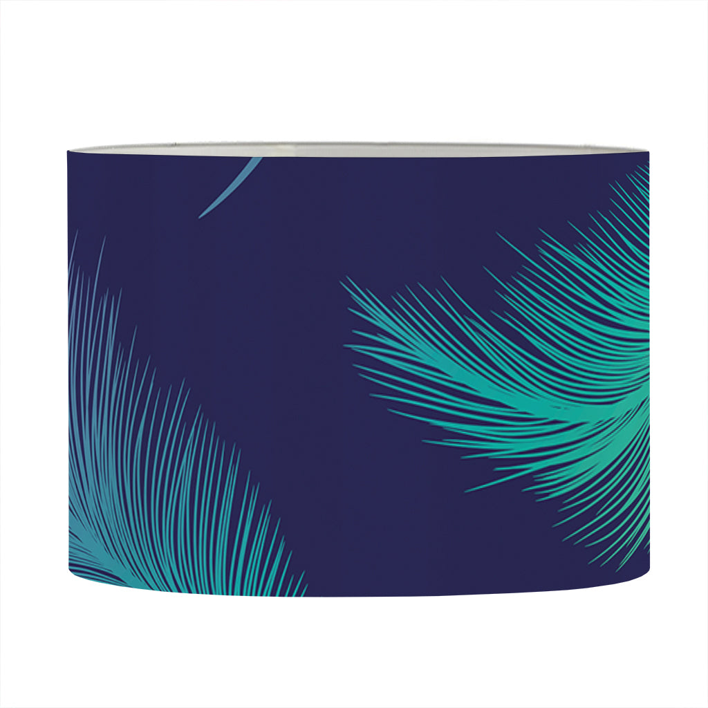 Colorful Feather Pattern Print Drum Lamp Shade