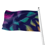 Colorful Feather Pattern Print Flag