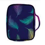 Colorful Feather Pattern Print Front Pocket Bible Bag