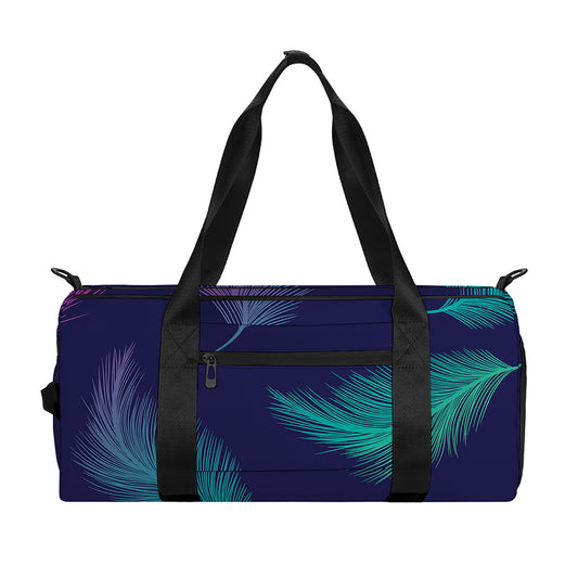 Colorful Feather Pattern Print Gym Bag