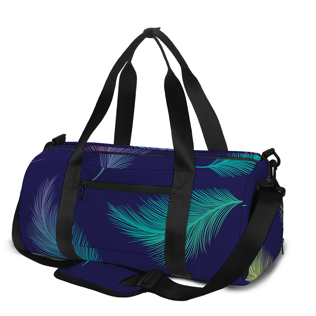 Colorful Feather Pattern Print Gym Bag