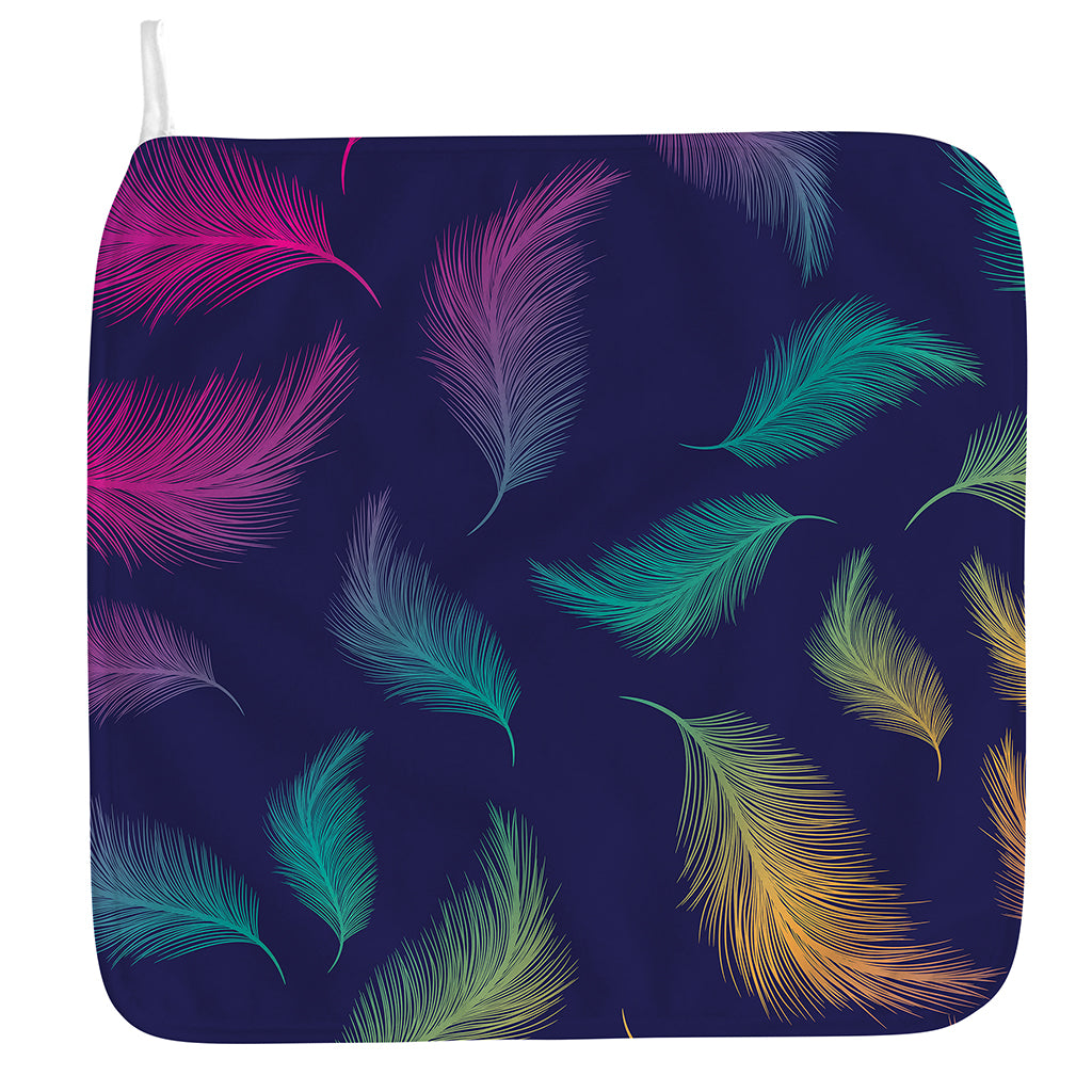 Colorful Feather Pattern Print Hand Towel