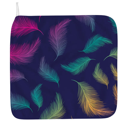 Colorful Feather Pattern Print Hand Towel