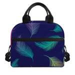 Colorful Feather Pattern Print Insulated Lunch Bag