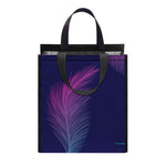 Colorful Feather Pattern Print Insulated Lunch Tote