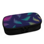 Colorful Feather Pattern Print Insulin Cooler Travel Case