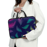 Colorful Feather Pattern Print Laptop Sleeve With Handle