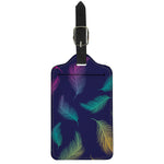 Colorful Feather Pattern Print Luggage Tag