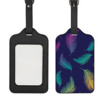 Colorful Feather Pattern Print Luggage Tag