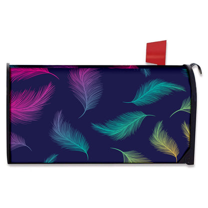 Colorful Feather Pattern Print Mailbox Cover
