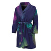 Colorful Feather Pattern Print Men's Bathrobe