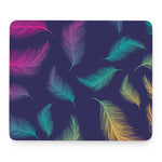 Colorful Feather Pattern Print Mouse Pad