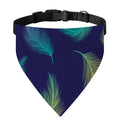 Colorful Feather Pattern Print Over The Collar Dog Bandana