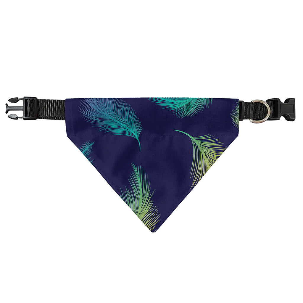 Colorful Feather Pattern Print Over The Collar Dog Bandana