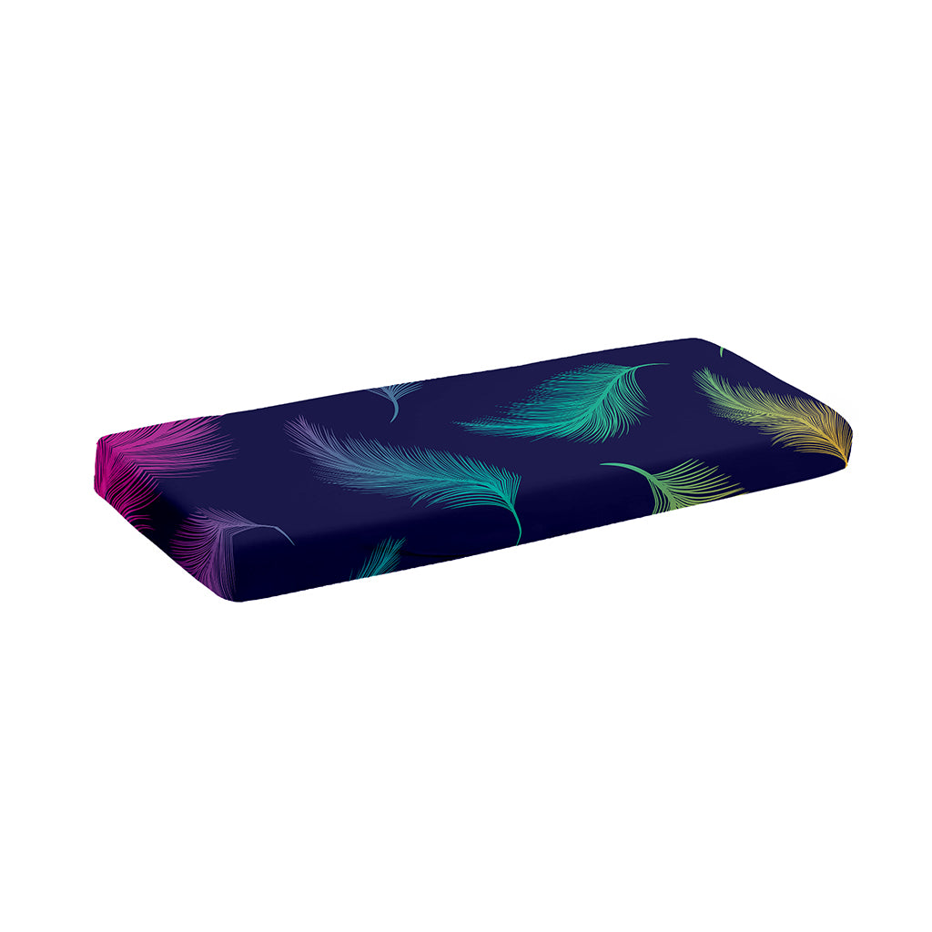 Colorful Feather Pattern Print Piano Keyboard Cover
