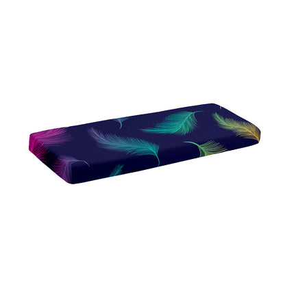 Colorful Feather Pattern Print Piano Keyboard Cover