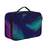 Colorful Feather Pattern Print Portable Lunch Bag