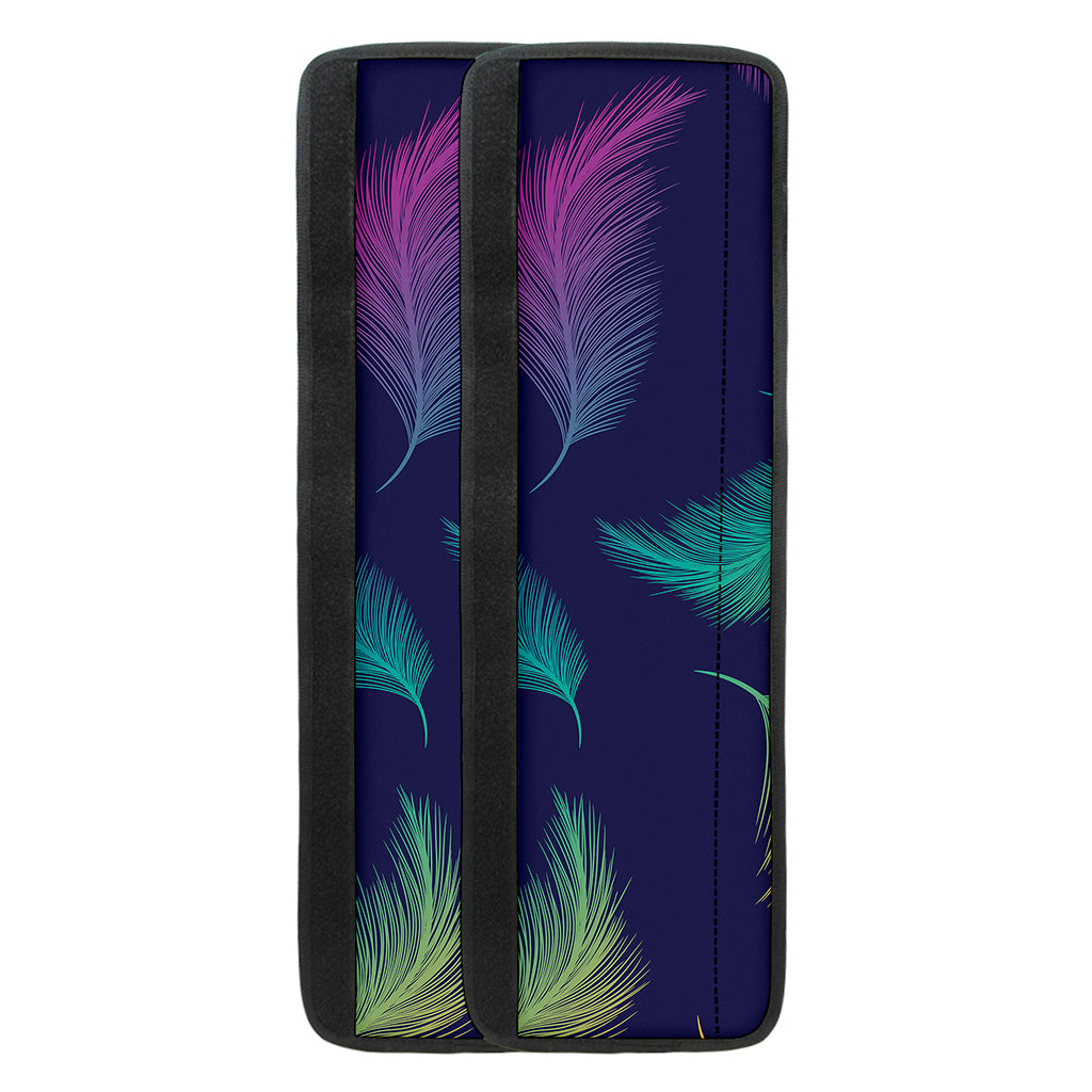 Colorful Feather Pattern Print Refrigerator Handle Covers