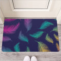 Colorful Feather Pattern Print Rubber Doormat