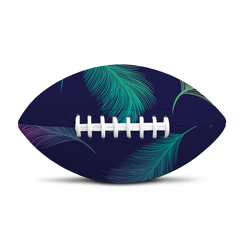 Colorful Feather Pattern Print Rugby Ball