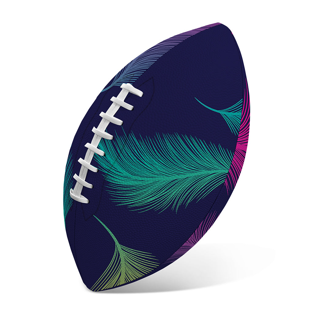 Colorful Feather Pattern Print Rugby Ball