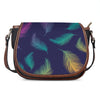 Colorful Feather Pattern Print Saddle Bag