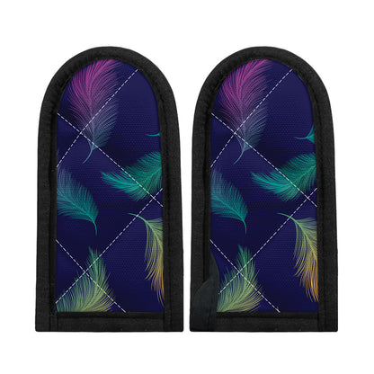 Colorful Feather Pattern Print Skillet Handle Cover