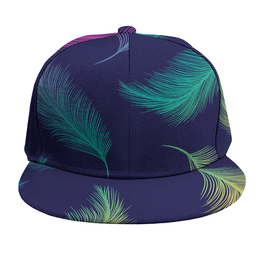 Colorful Feather Pattern Print Snapback Cap