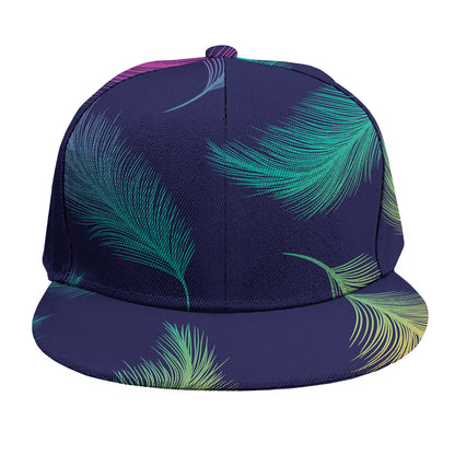 Colorful Feather Pattern Print Snapback Cap