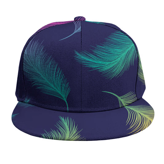 Colorful Feather Pattern Print Snapback Cap