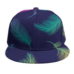 Colorful Feather Pattern Print Snapback Cap