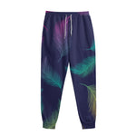 Colorful Feather Pattern Print Sweatpants