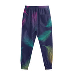 Colorful Feather Pattern Print Sweatpants