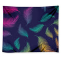 Colorful Feather Pattern Print Tapestry