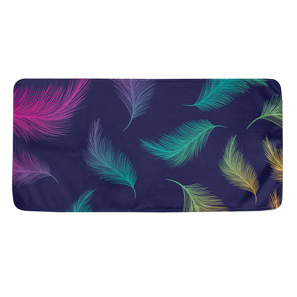 Colorful Feather Pattern Print Towel