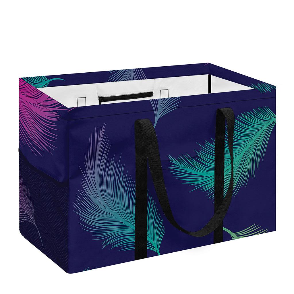 Colorful Feather Pattern Print Utility Tote Bag