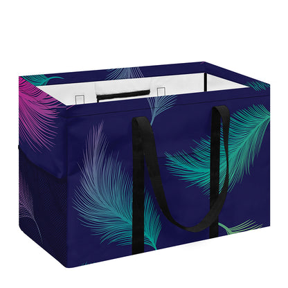 Colorful Feather Pattern Print Utility Tote Bag