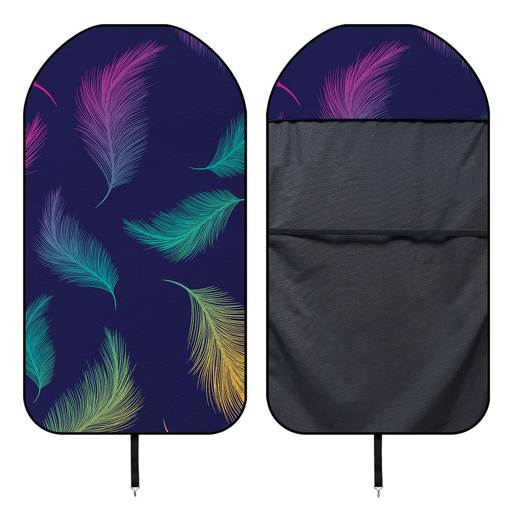 Colorful Feather Pattern Print Waterproof Car Seat Cover