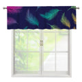 Colorful Feather Pattern Print Window Valance