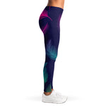 Colorful Feather Pattern Print Women's Leggings