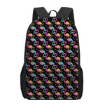 Colorful Flamingo Pattern Print 17 Inch Backpack