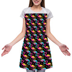 Colorful Flamingo Pattern Print Adjustable Apron