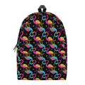 Colorful Flamingo Pattern Print School Backpack