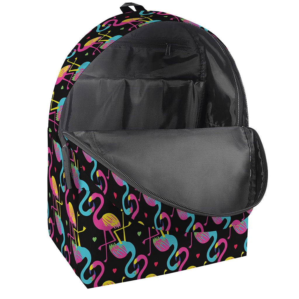Colorful Flamingo Pattern Print Backpack