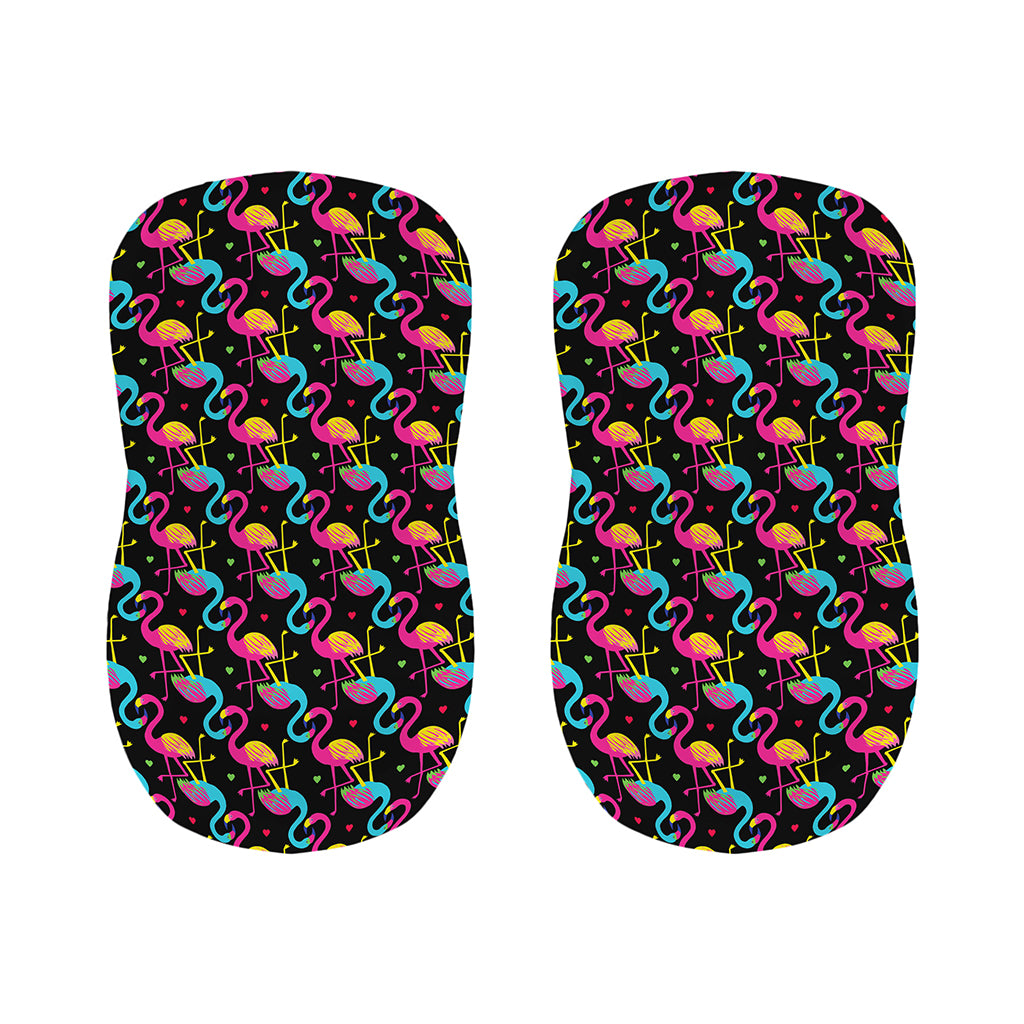Colorful Flamingo Pattern Print Bar Stool Covers