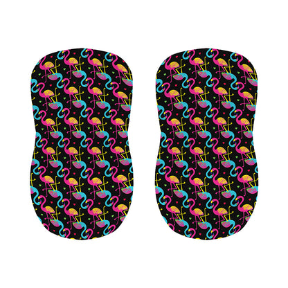 Colorful Flamingo Pattern Print Bar Stool Covers