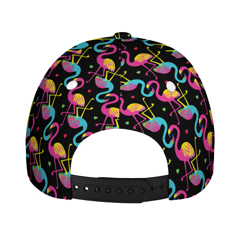 Colorful Flamingo Pattern Print Baseball Cap