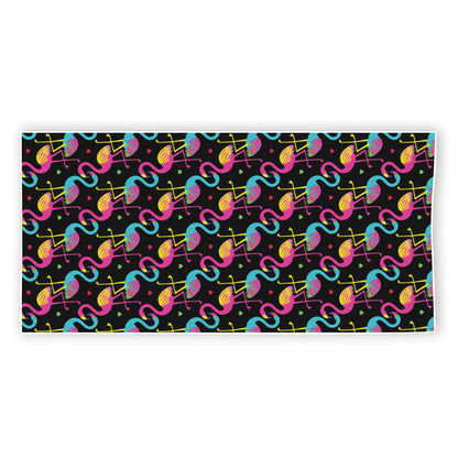 Colorful Flamingo Pattern Print Beach Towel