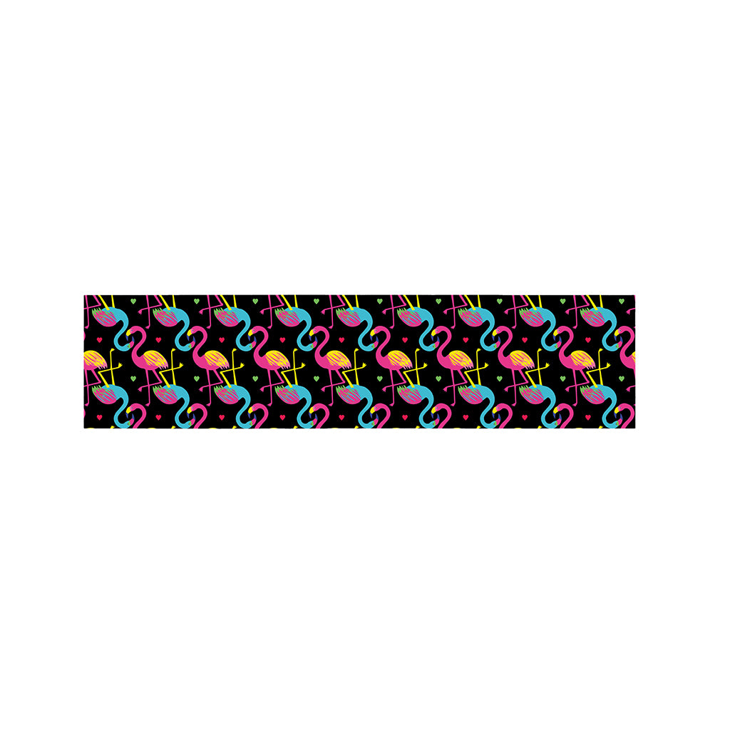 Colorful Flamingo Pattern Print Bed Runner